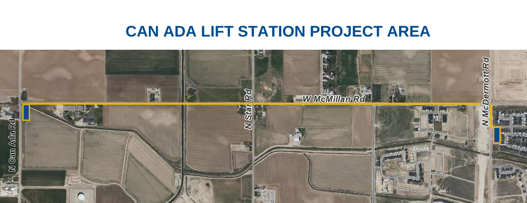 Can Ada Lift Station Project area map